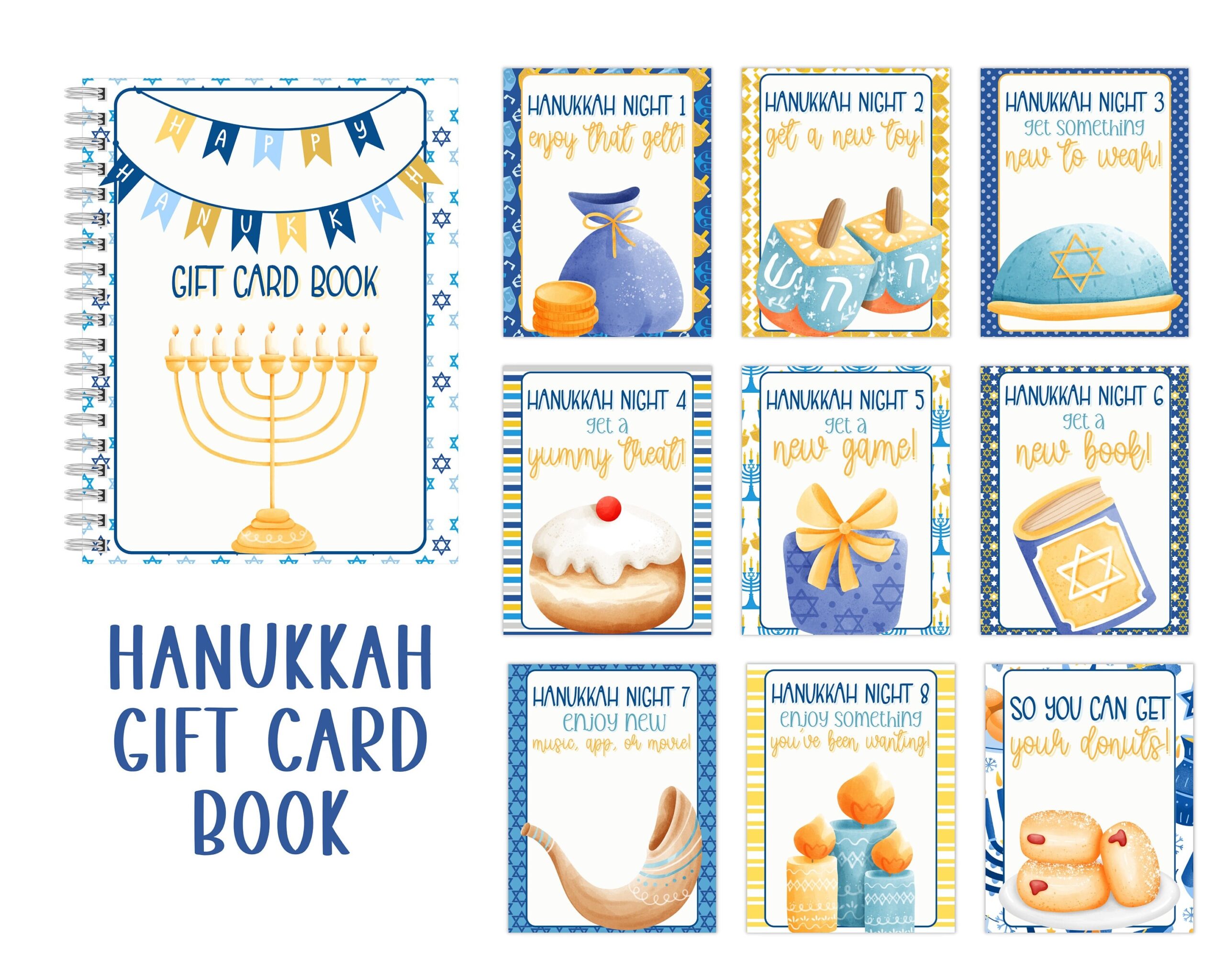 Free Printable Hanukkah Gelt Cards