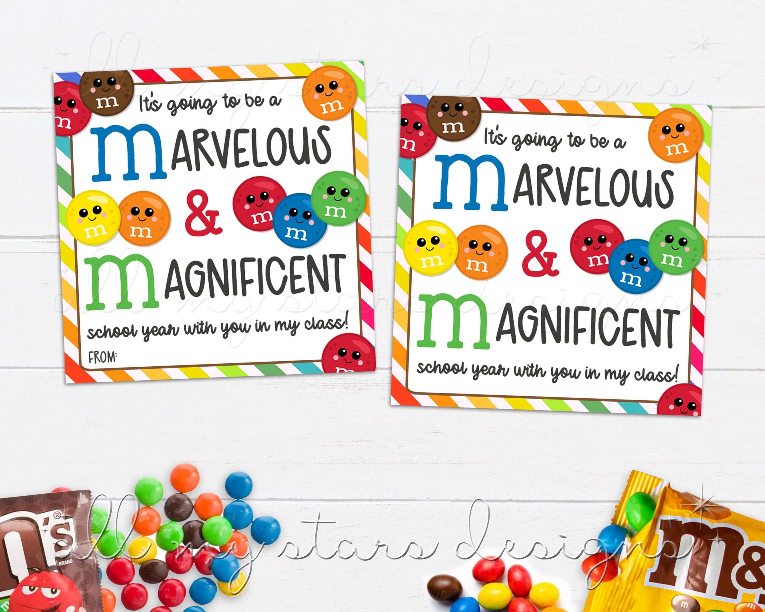 PRINTABLE It s Going To Be A Marvelous And Magnificent School Year With You In My Class M M Tag Instant Download Back To School Candy Etsy