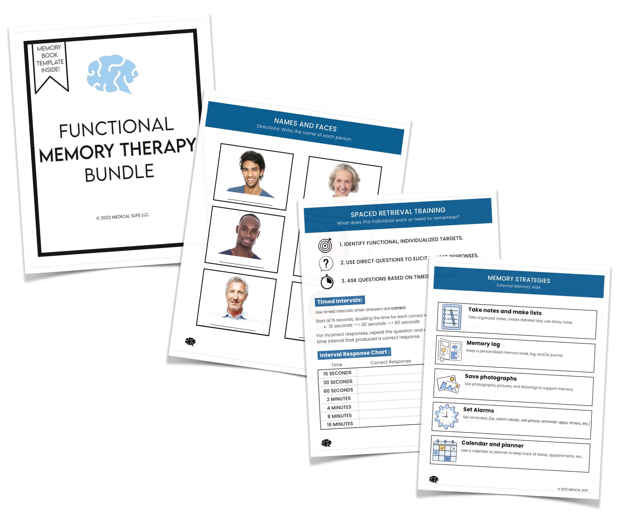 Printable Memory And Orientation Book Medical SLPs