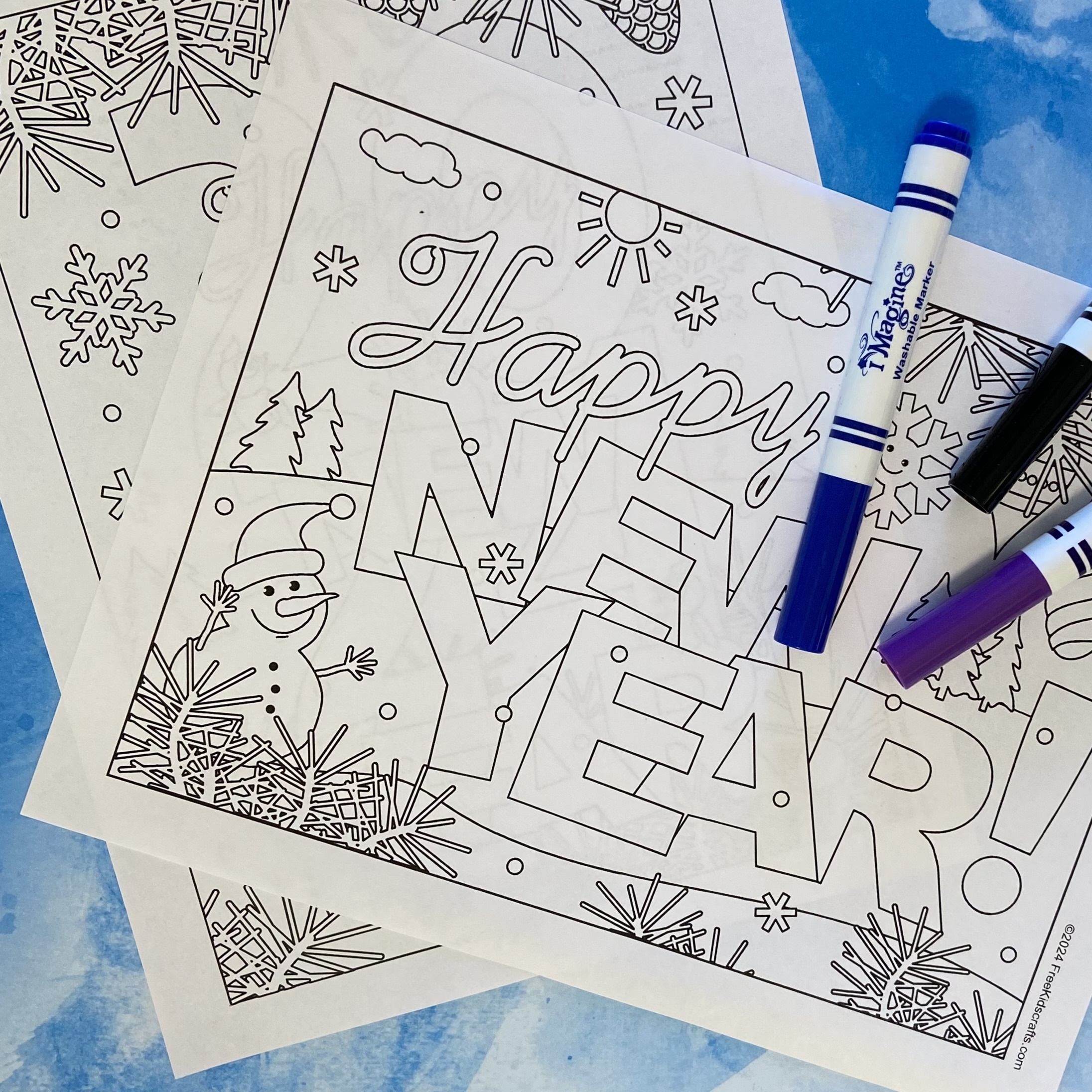 Printable New Year s Coloring Pages