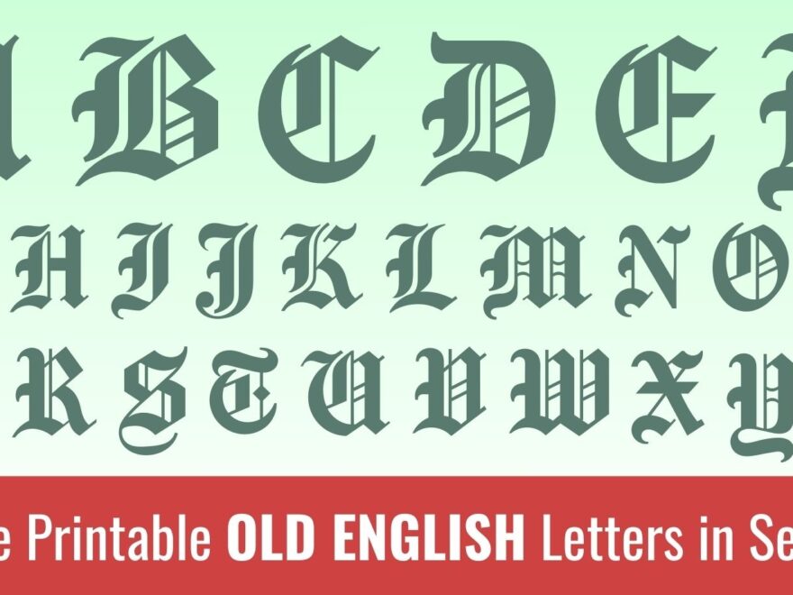 Printable Old English Letters Free Alphabet Font Letter Templates