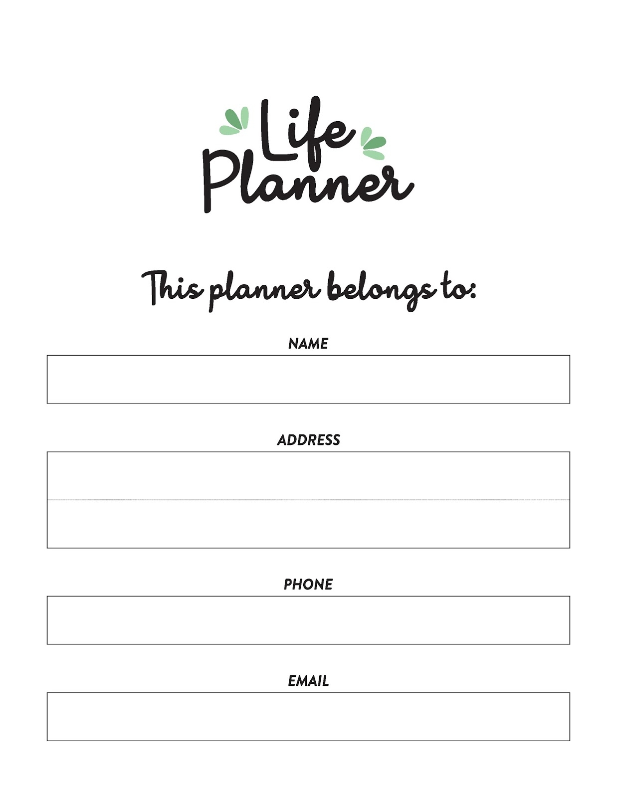 Printable Planner Inserts By Bubi 2018