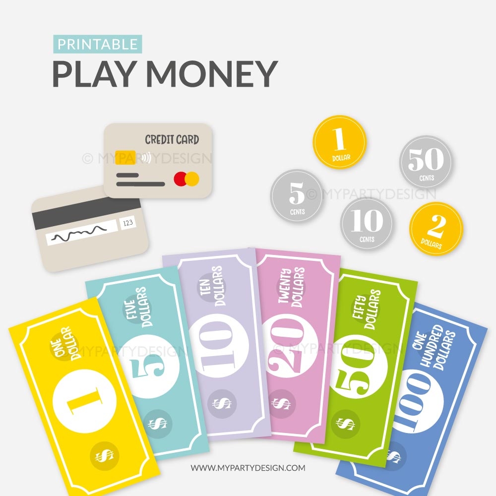 Printable Learning Credit Cards For Play