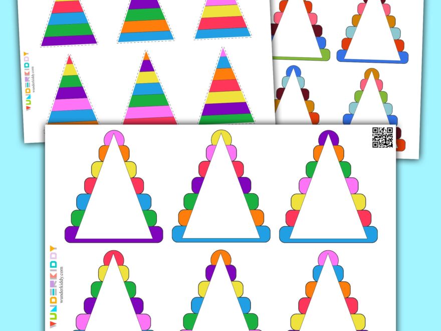 Printable Pyramid Toy Cut And Paste Preschool Worksheets
