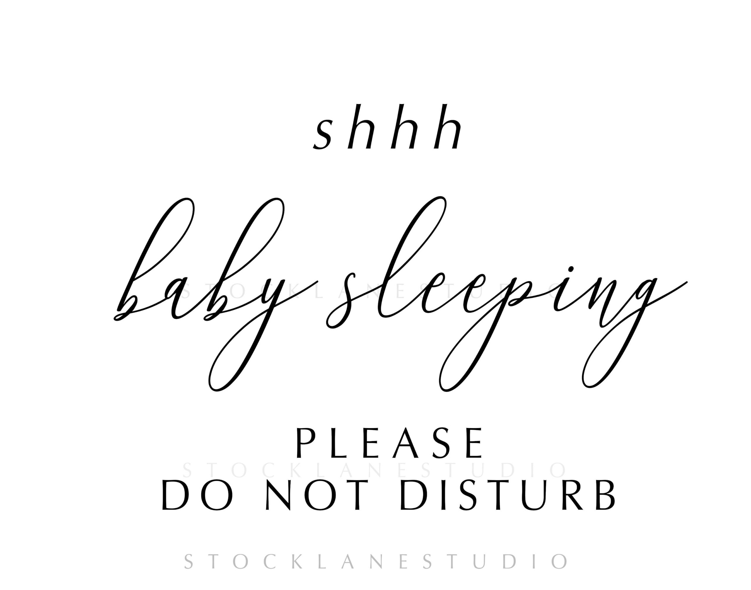 Printable Quiet Please Baby Sleeping Sign Do Not Disturb Baby Shower Gift Nursery Door Sign Jpg Pdf 4x6 To 14x18 Etsy