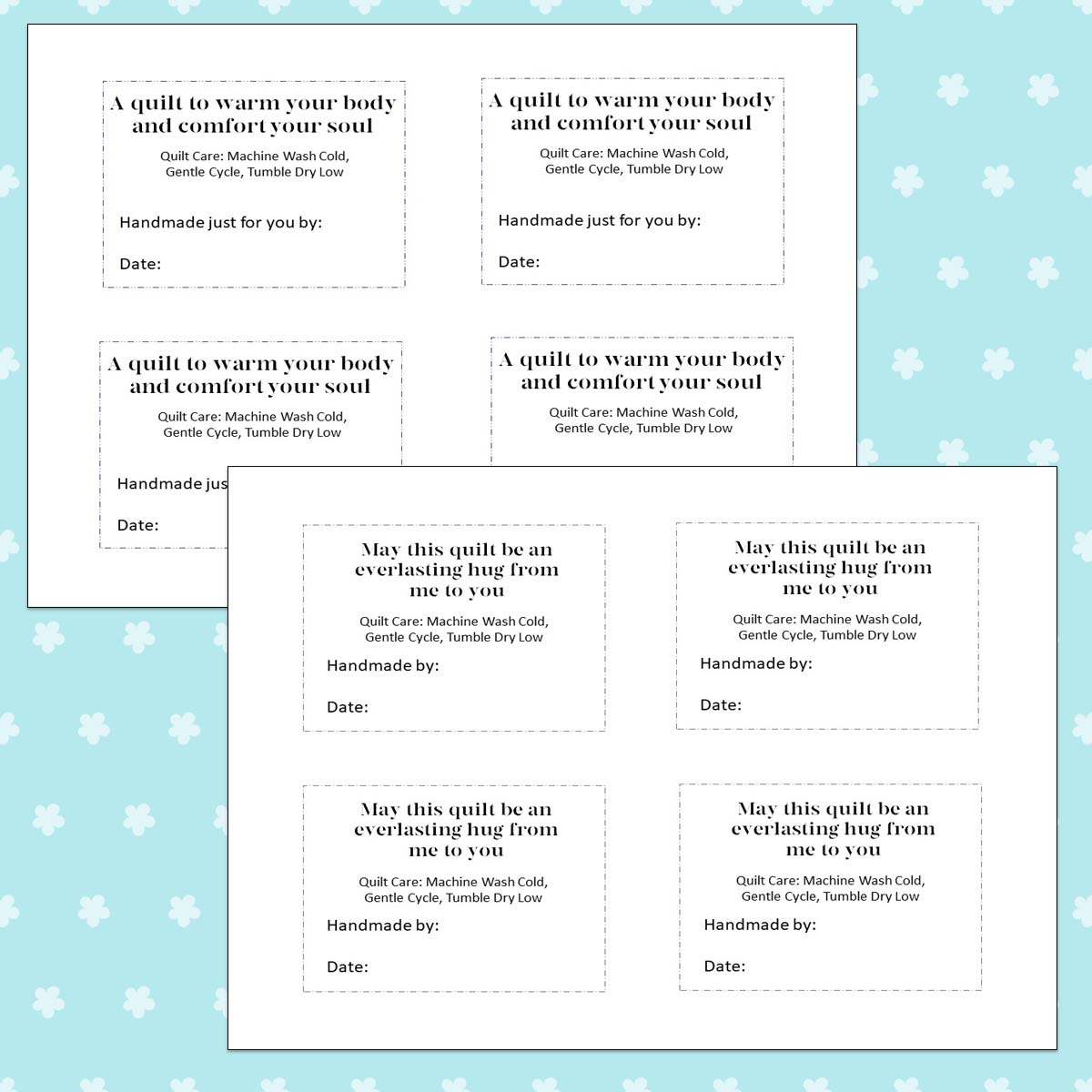 Printable Quilt Labels Freemotion By The River