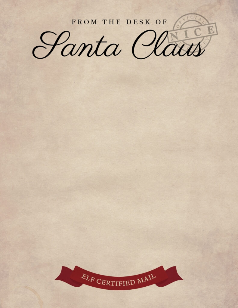Printable Santa Letterhead Templates 12 FREE Printables Printabulls