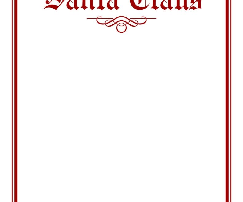 Printable Santa Letterhead Templates 12 FREE Printables Printabulls