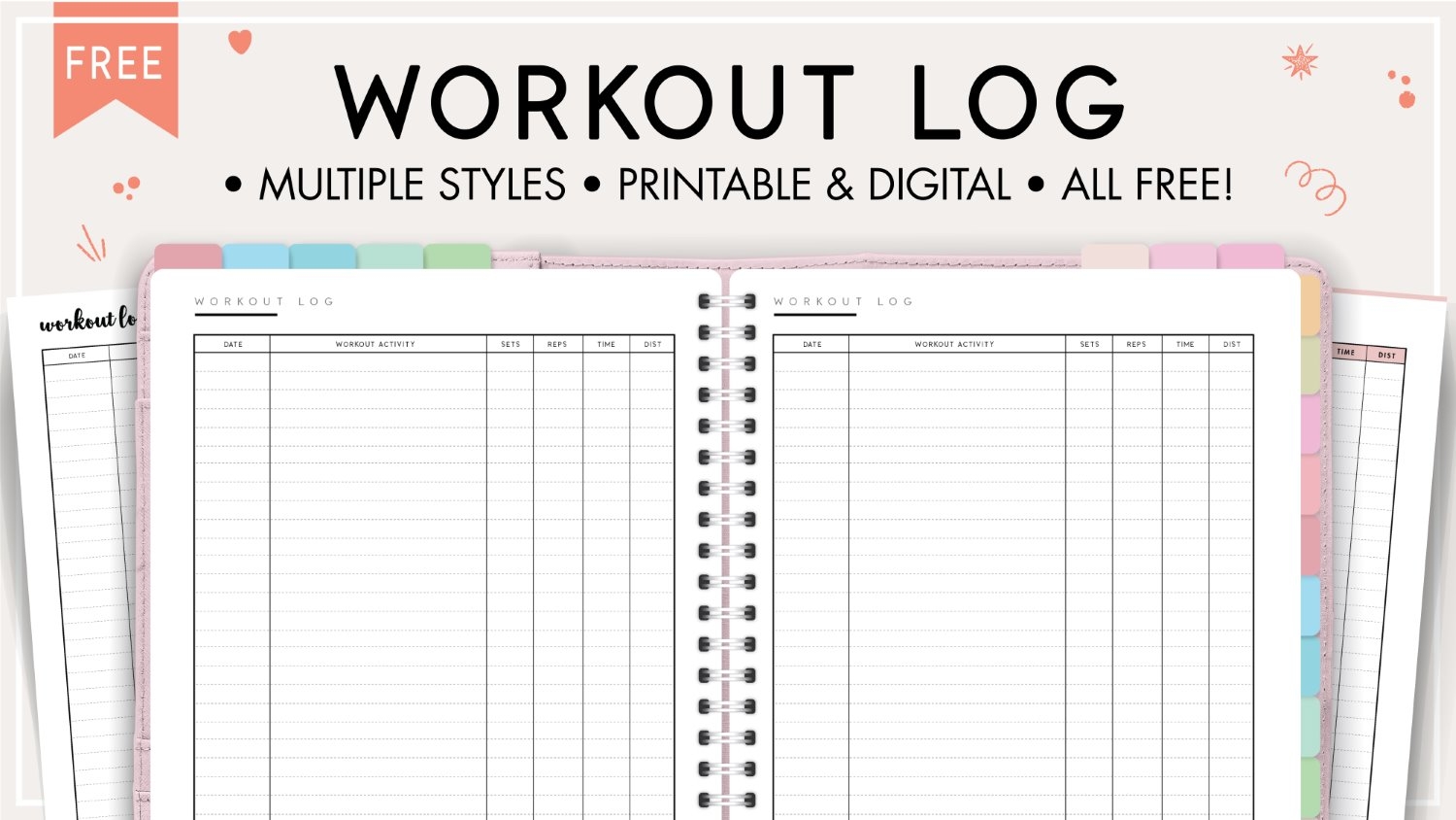 Free Printable Weight Training Log Tracker