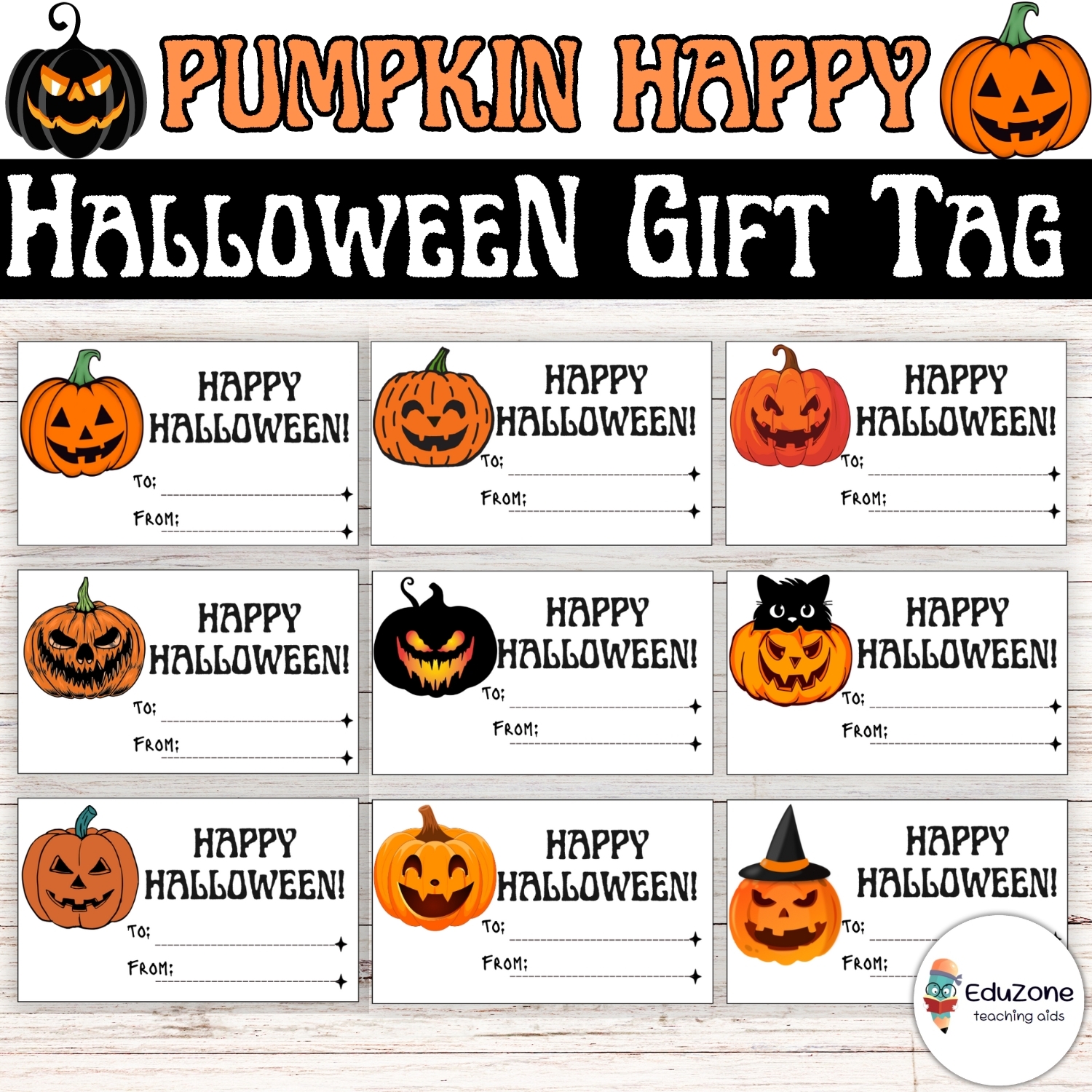 Pumpkin Happy Halloween Gift Tag Spooky And Fun Classroom Celebrations Made By Teachers