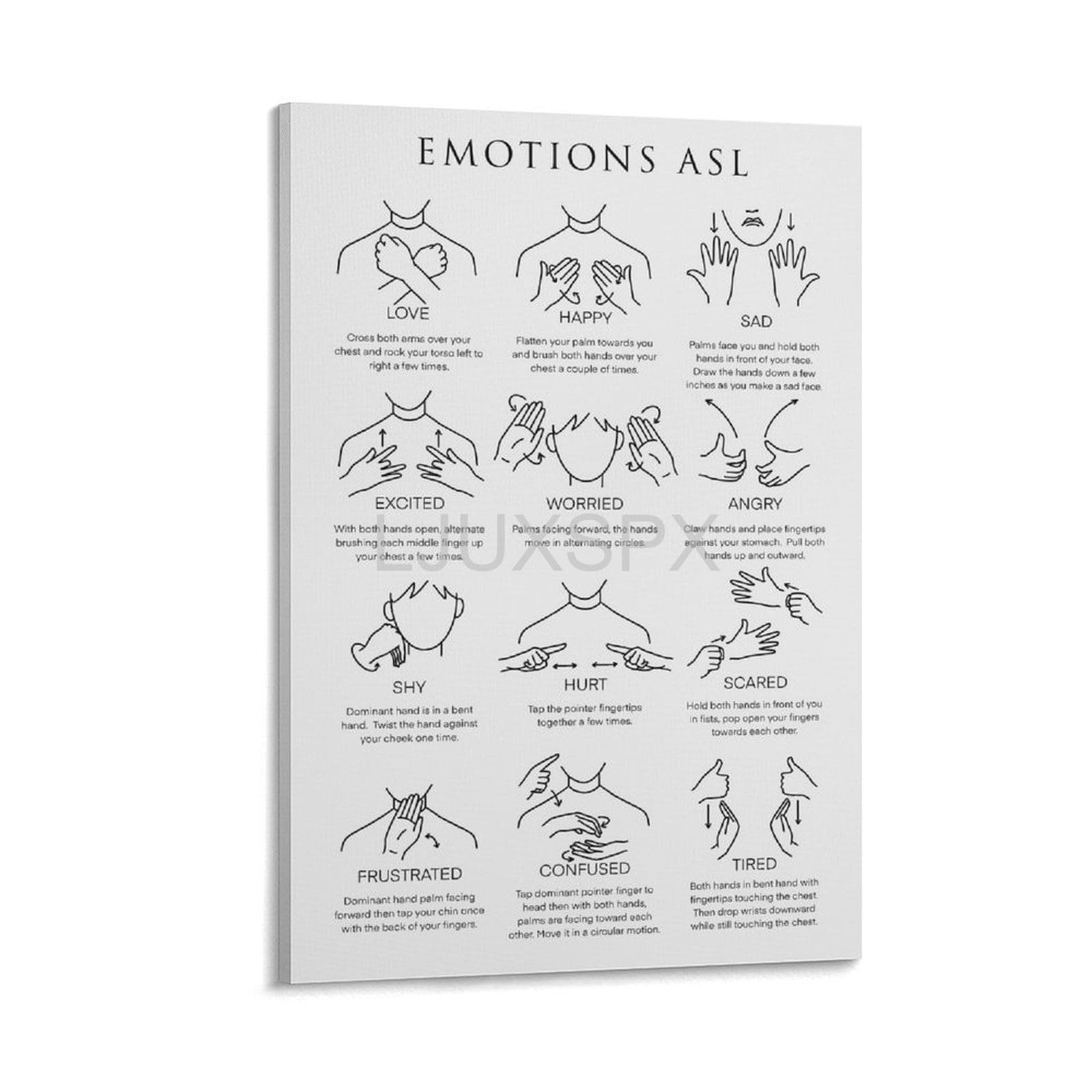 Silent Night In Sign Language Printable