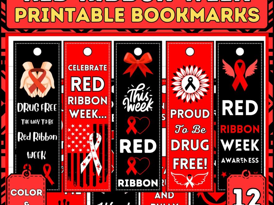 Red Ribbon Week Reading Bookmarks Just Say No Red Ribbon Week Bookmarks Made By Teachers