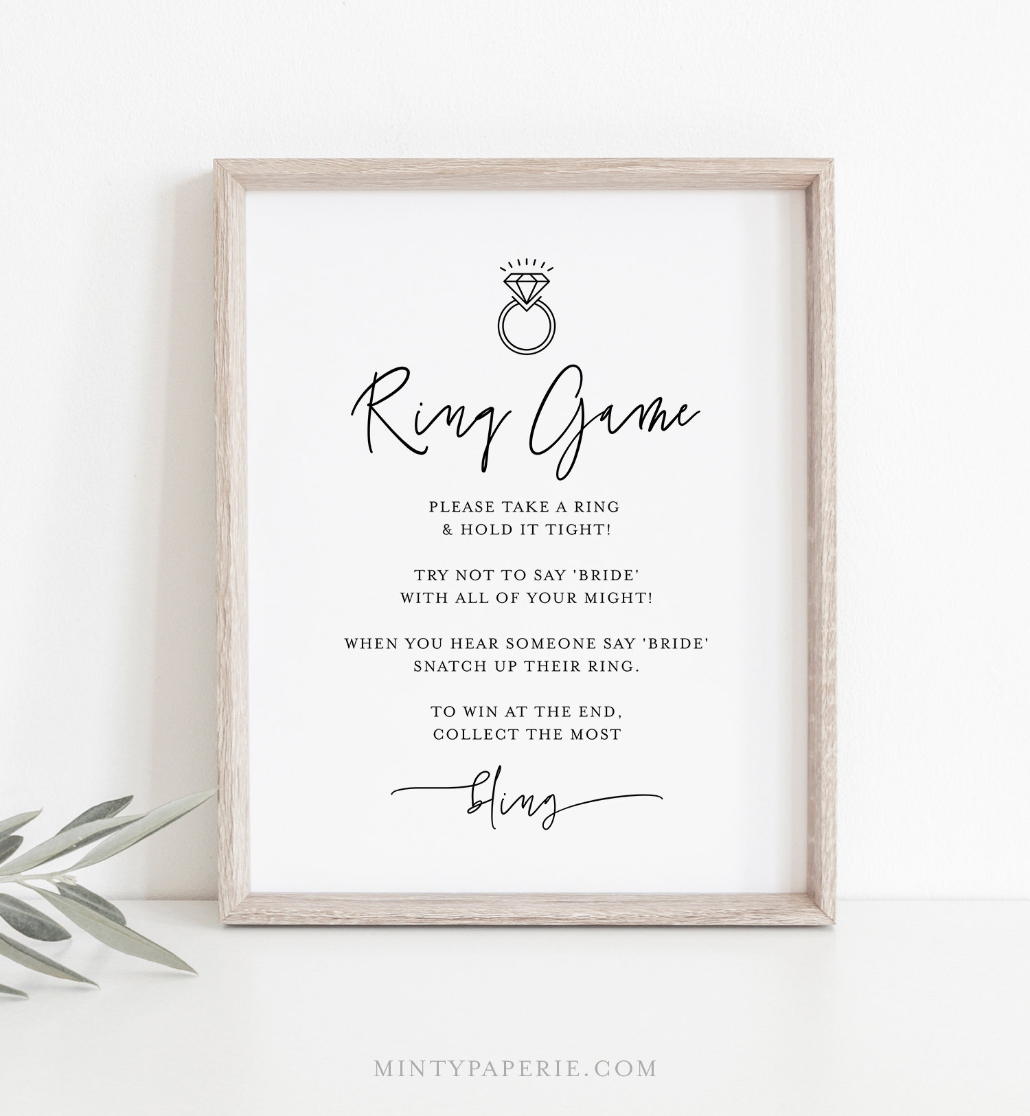Ring Game Minimalist Bridal Shower Game Don t Say Bride Game Printable Editable Template Instant Download Templett 0009 387BG Etsy