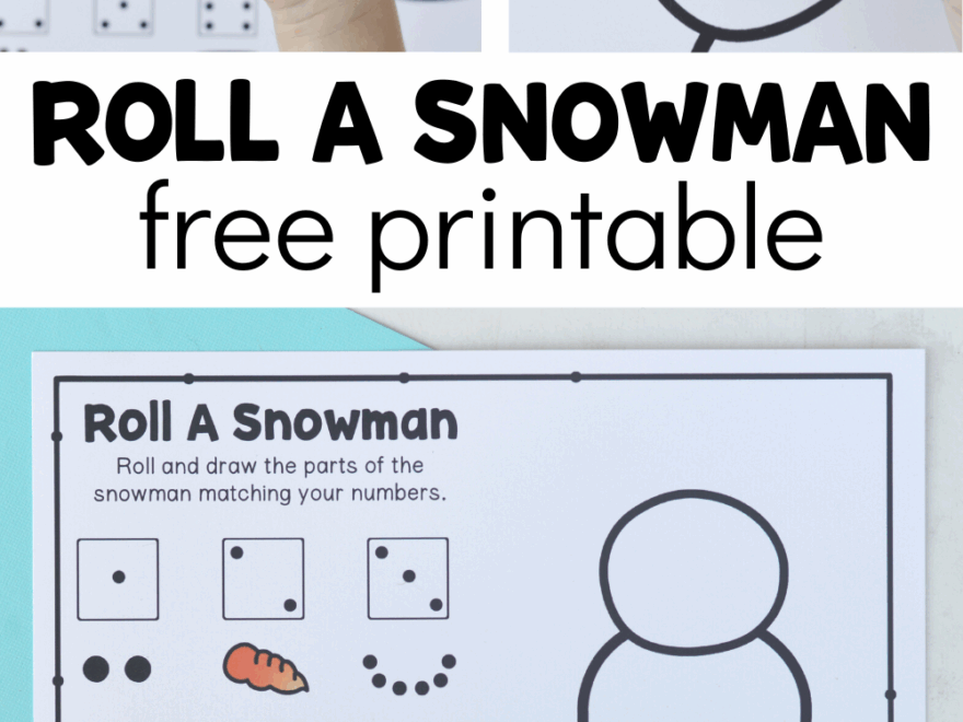 Roll A Snowman Free Printable Game Fun A Day