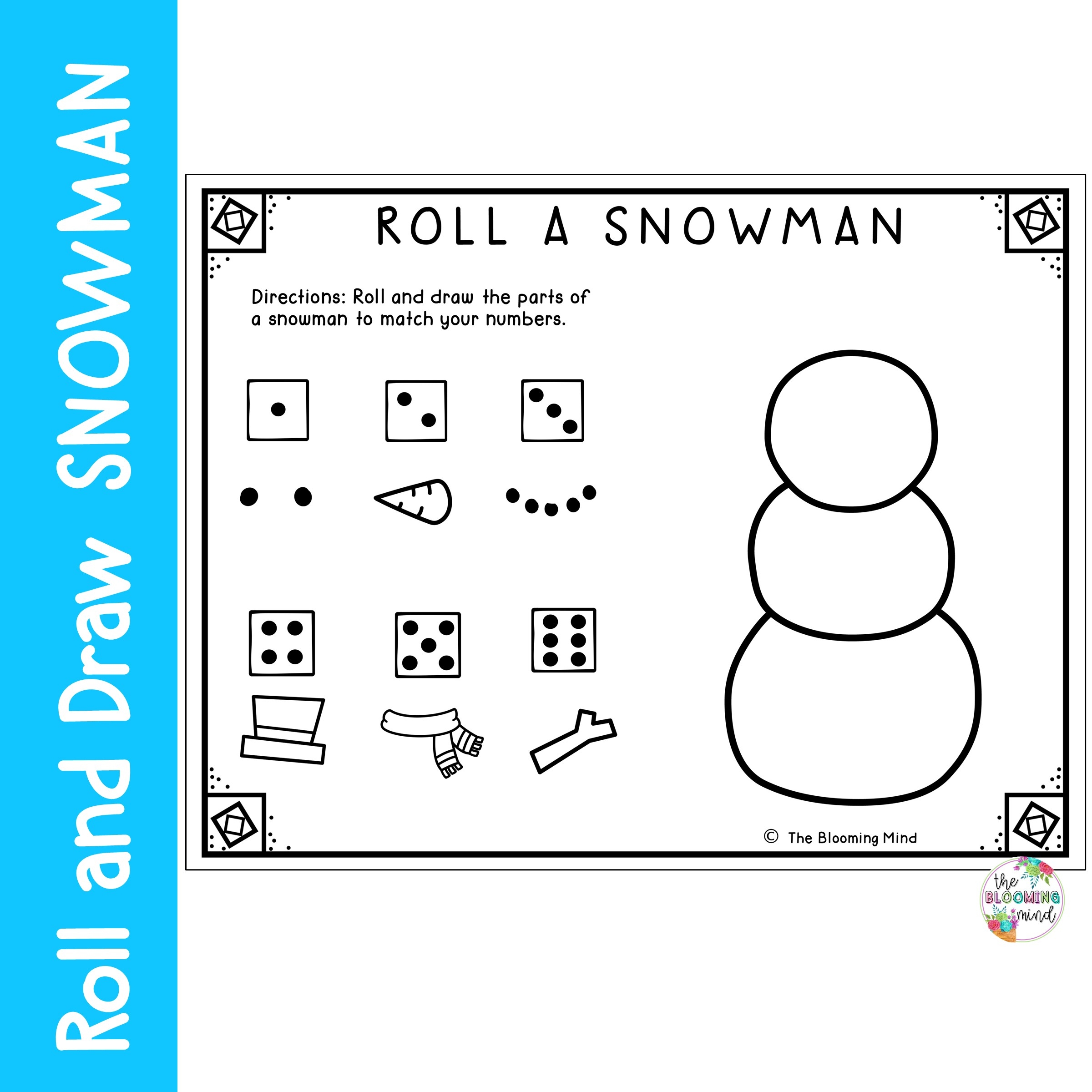 Roll A Snowman Winter Math Game Made By Teachers