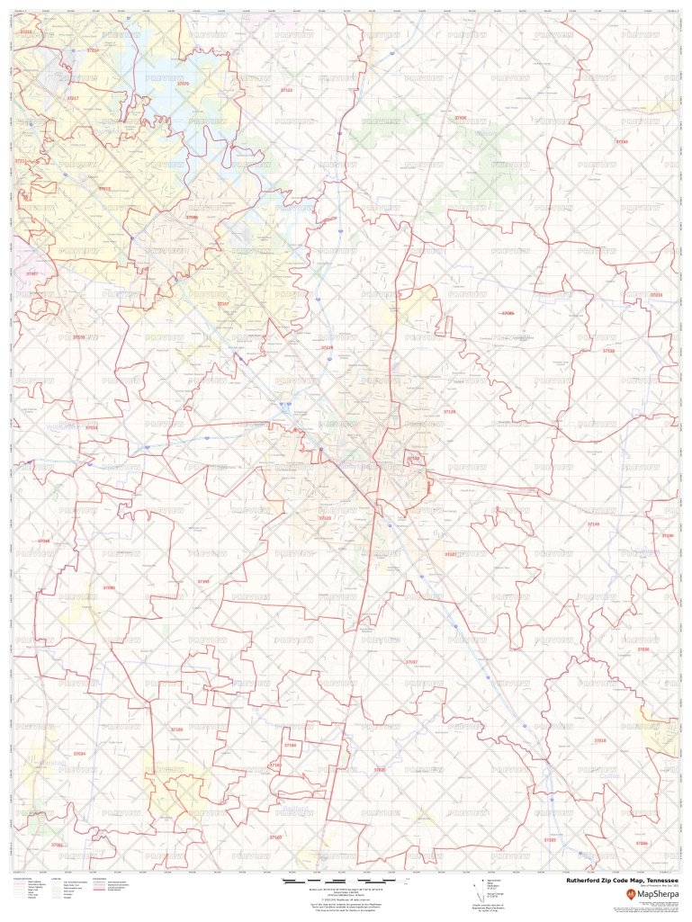 Printable Maps Of Rutherford County Tennessee