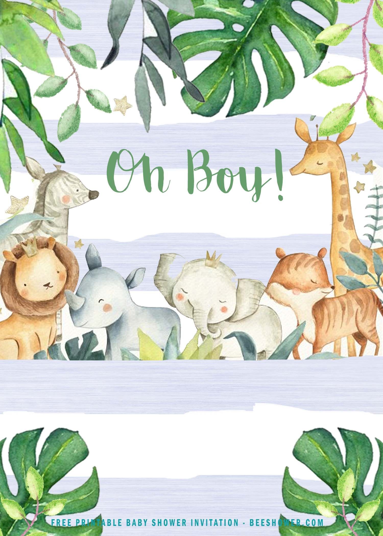 Safari Baby Shower Invitations Free Template 2025 Www thelordlovesyou