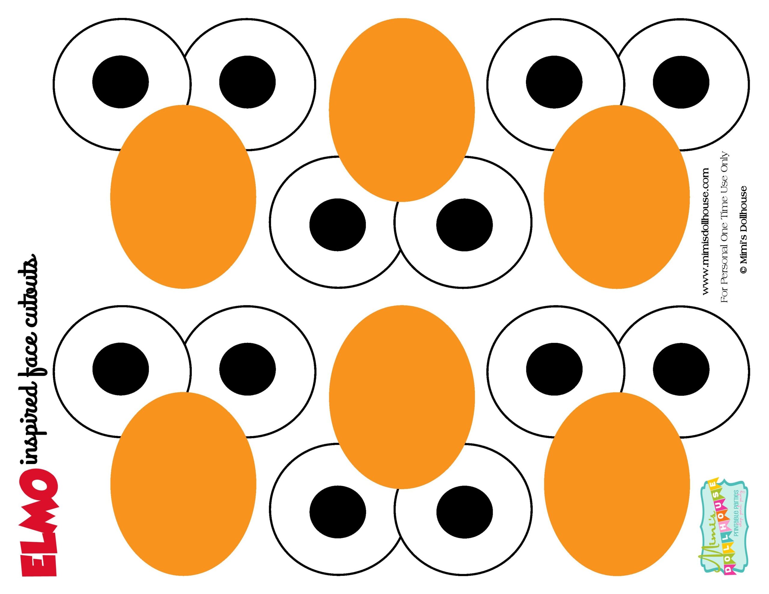 Sesame Street Printable Faces Printable Party Favors
