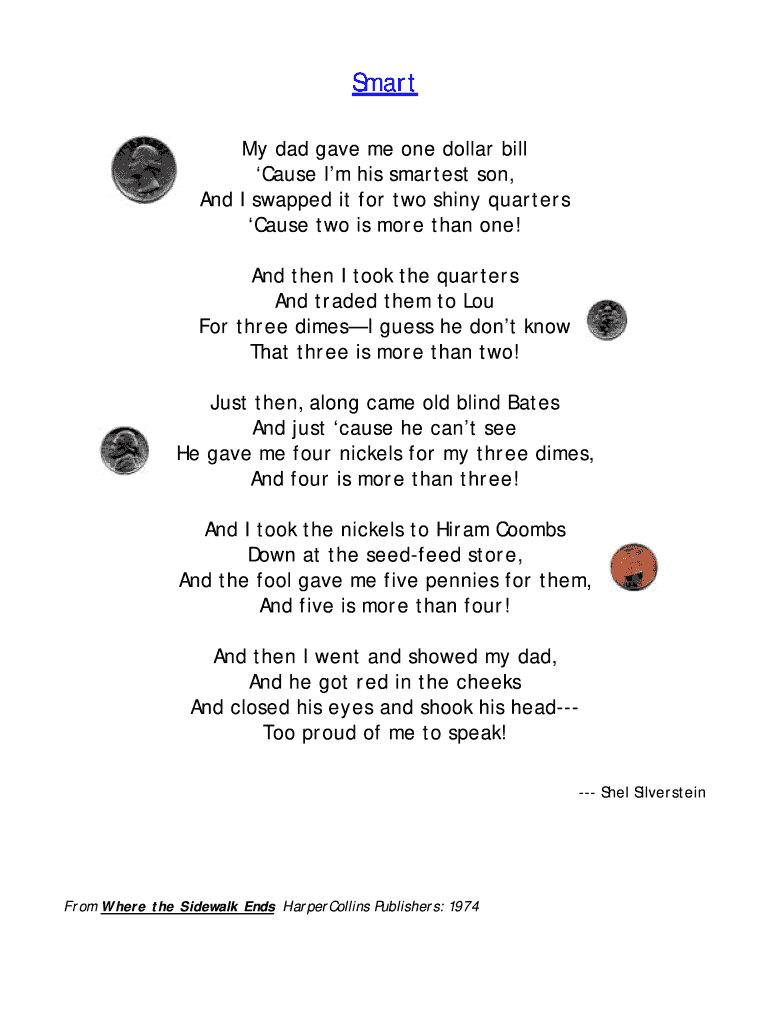 Smart By Shel Silverstein Pdf Fill Online Printable Fillable Blank PdfFiller