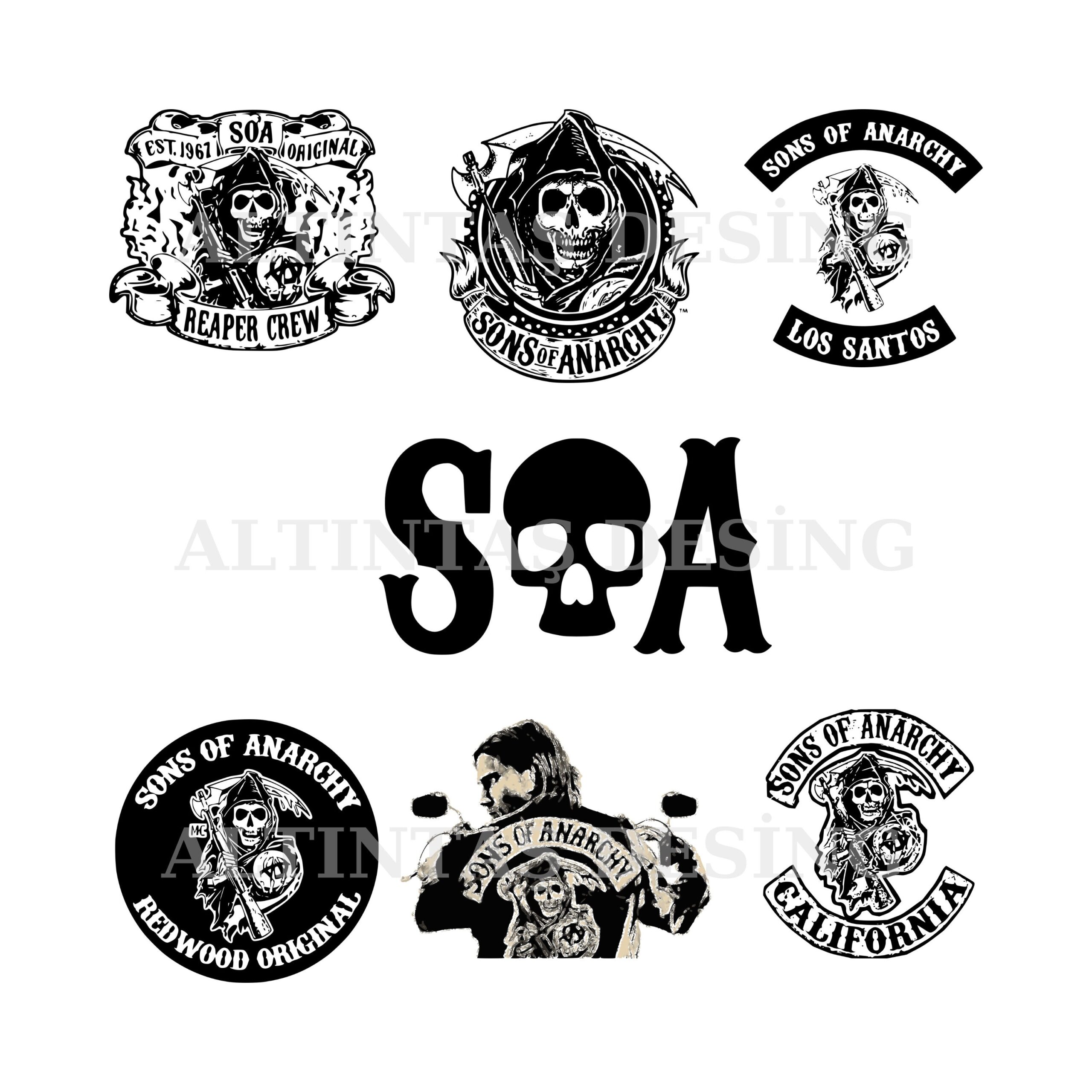 Sons Of Anarchy Svg Bundle SAMCRO SVG Bundle Svg Png Dxf Eps Pdf Digital Download Instant Download Redwood Original Svg Etsy UK