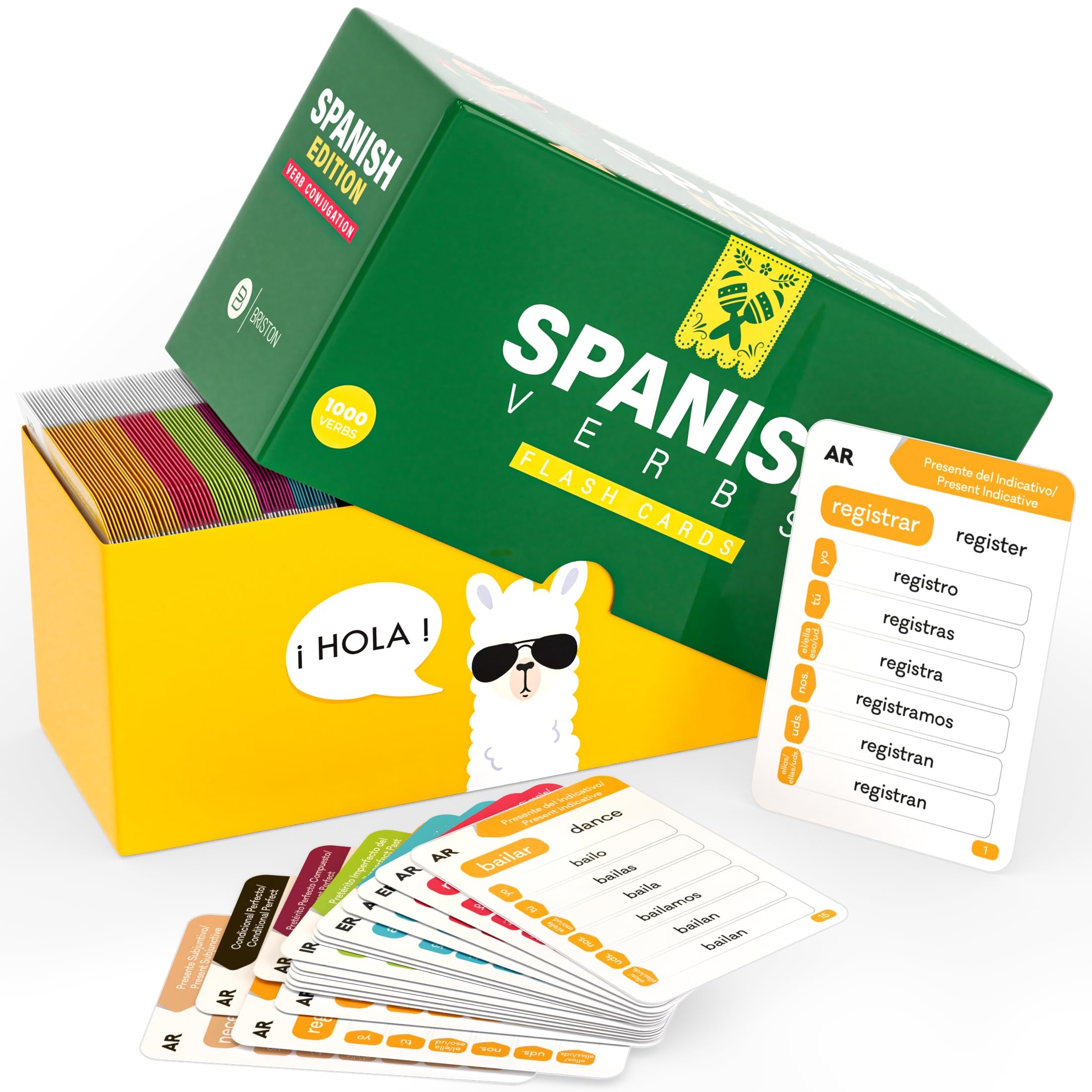 Spanish Verb Conjugation Flash Cards With 9 Tenses 1 000 Verbs 500 Cards Educational Language Learning Resource For Memory Sight Words Fun Game Worksheets Library