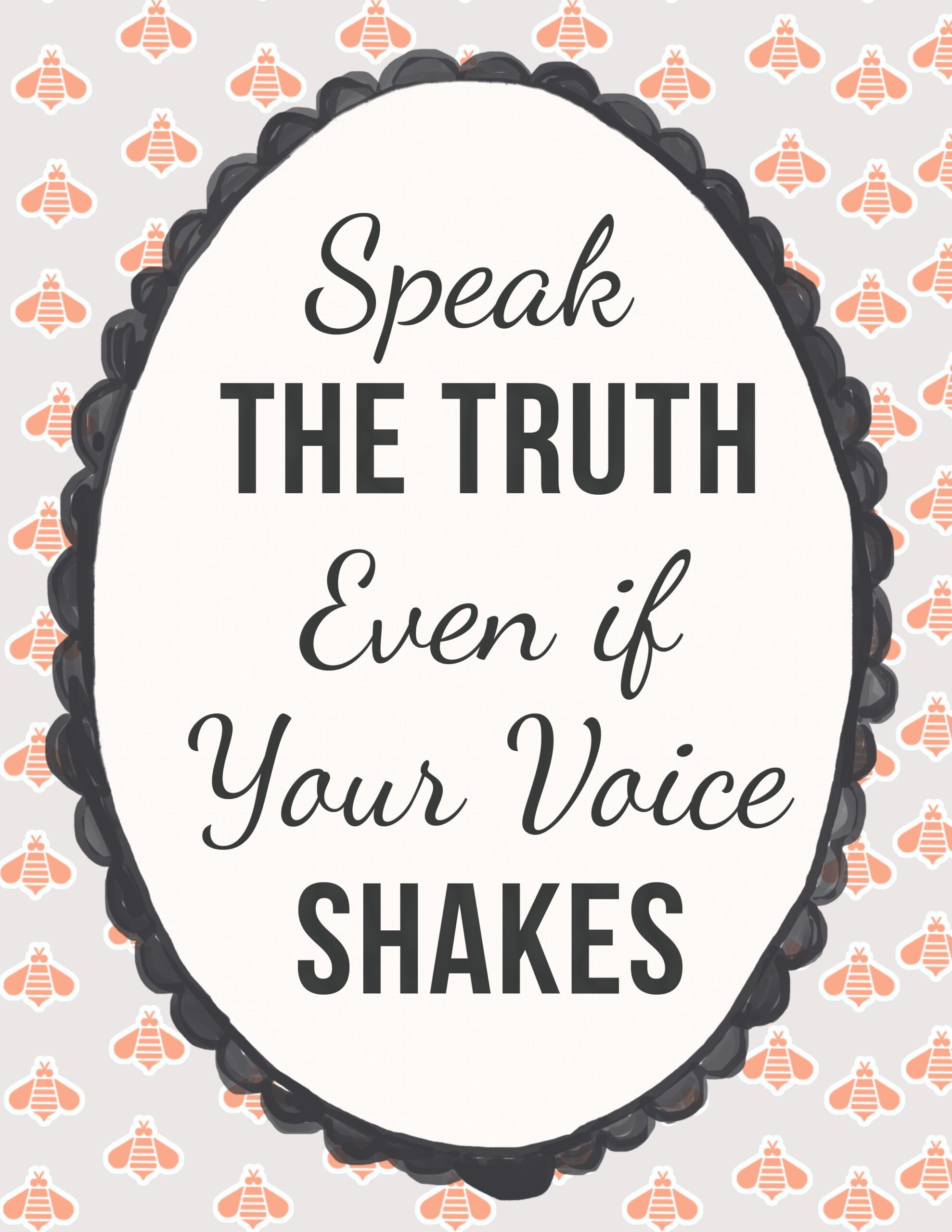 Speak Truth Free Printable Clumsy Crafter
