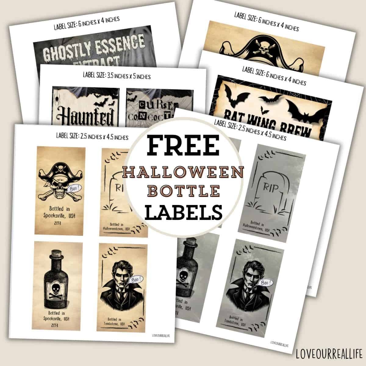 Spooky Halloween Potions Bottle Free Printable Labels Love Our Real Life