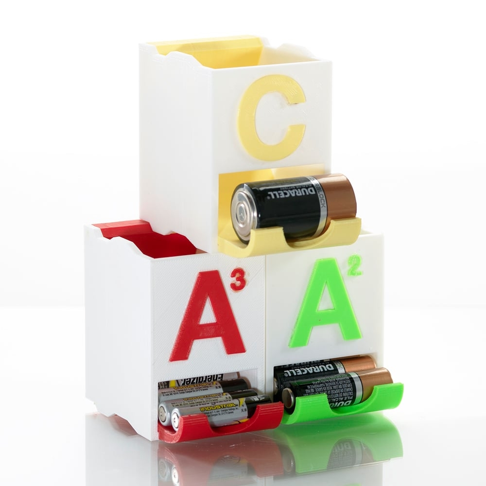 Stackable Battery Holders By Adoniram Thingiverse