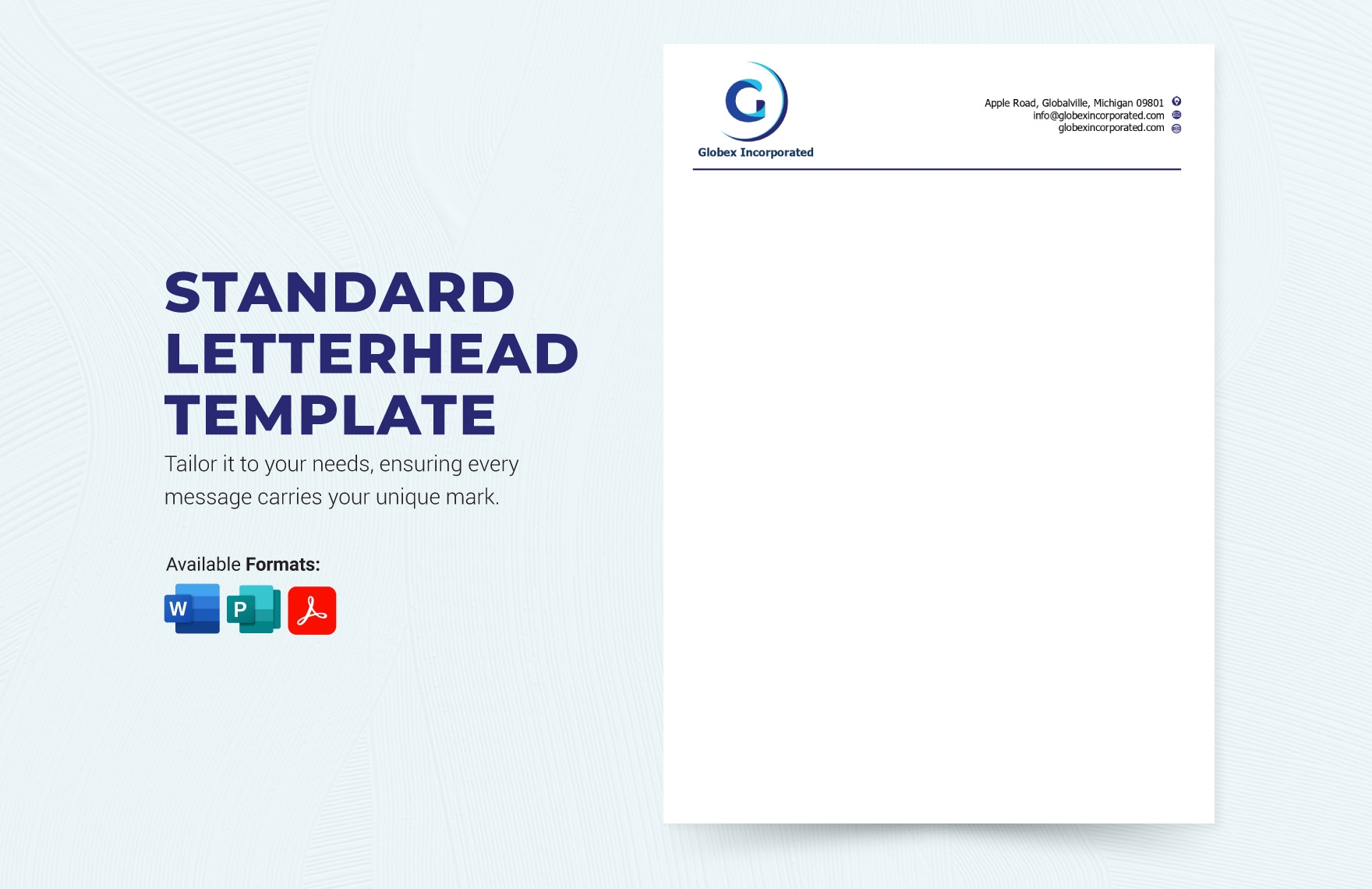 Standard Letterhead Template In Word Publisher PDF Download Template 
