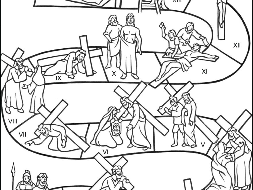 Stations Of The Cross For Kids Catholic Coloring Page Downloads TheCatholicKid