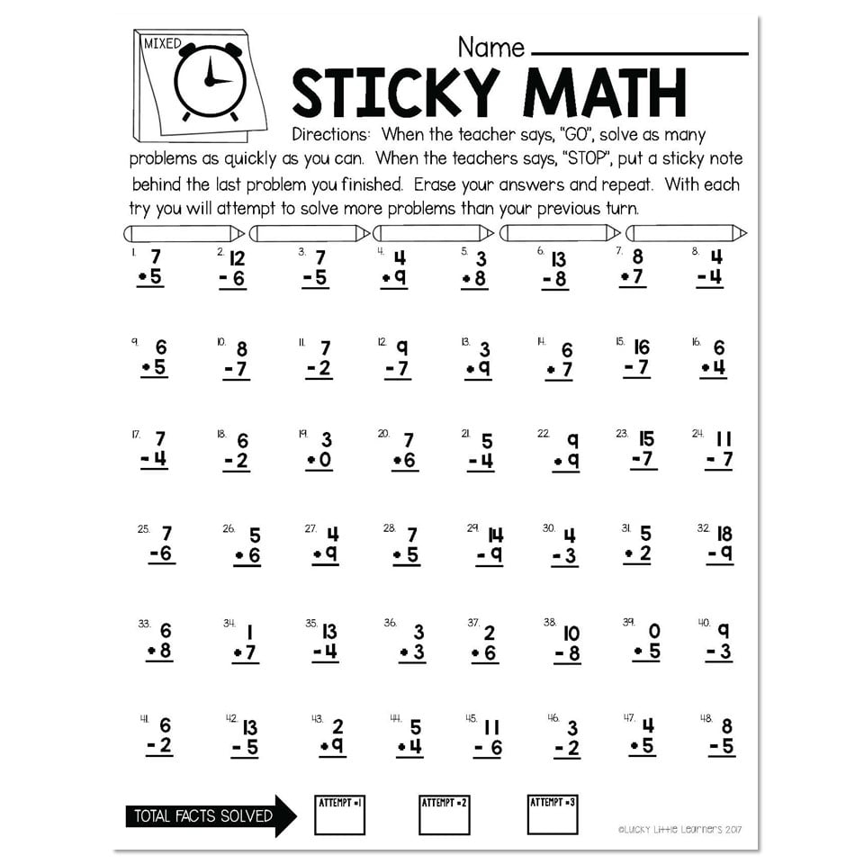 Math Test 2Nd Grade Printable