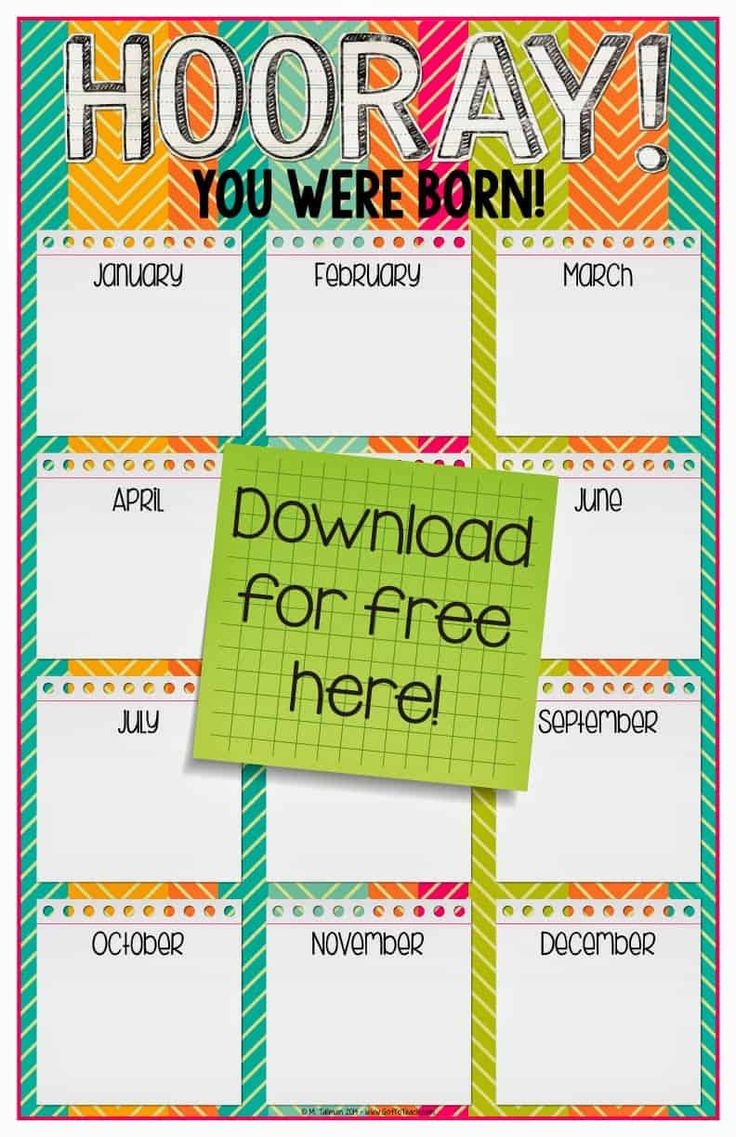 The Year You Were Born Printable Free