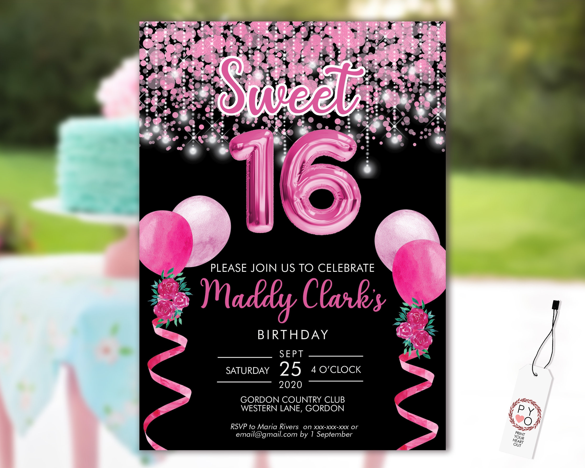 Sweet Sixteen Party Invitations Free Printable