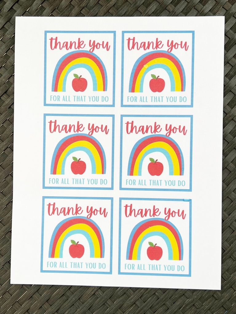 Free Printable Teacher Thank You