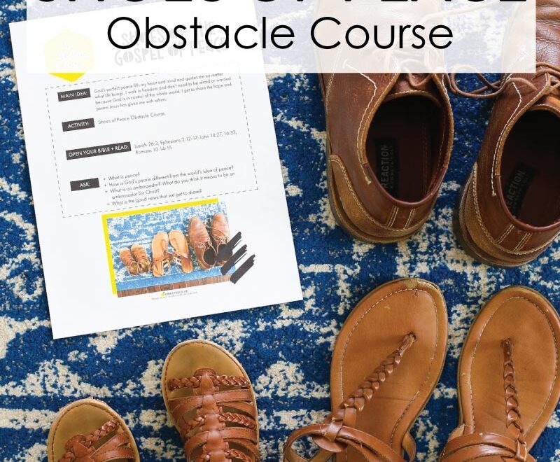 The Armor Of God Shoes Of The Gospel Of Peace Obstacle Course For Kids The Littles Me