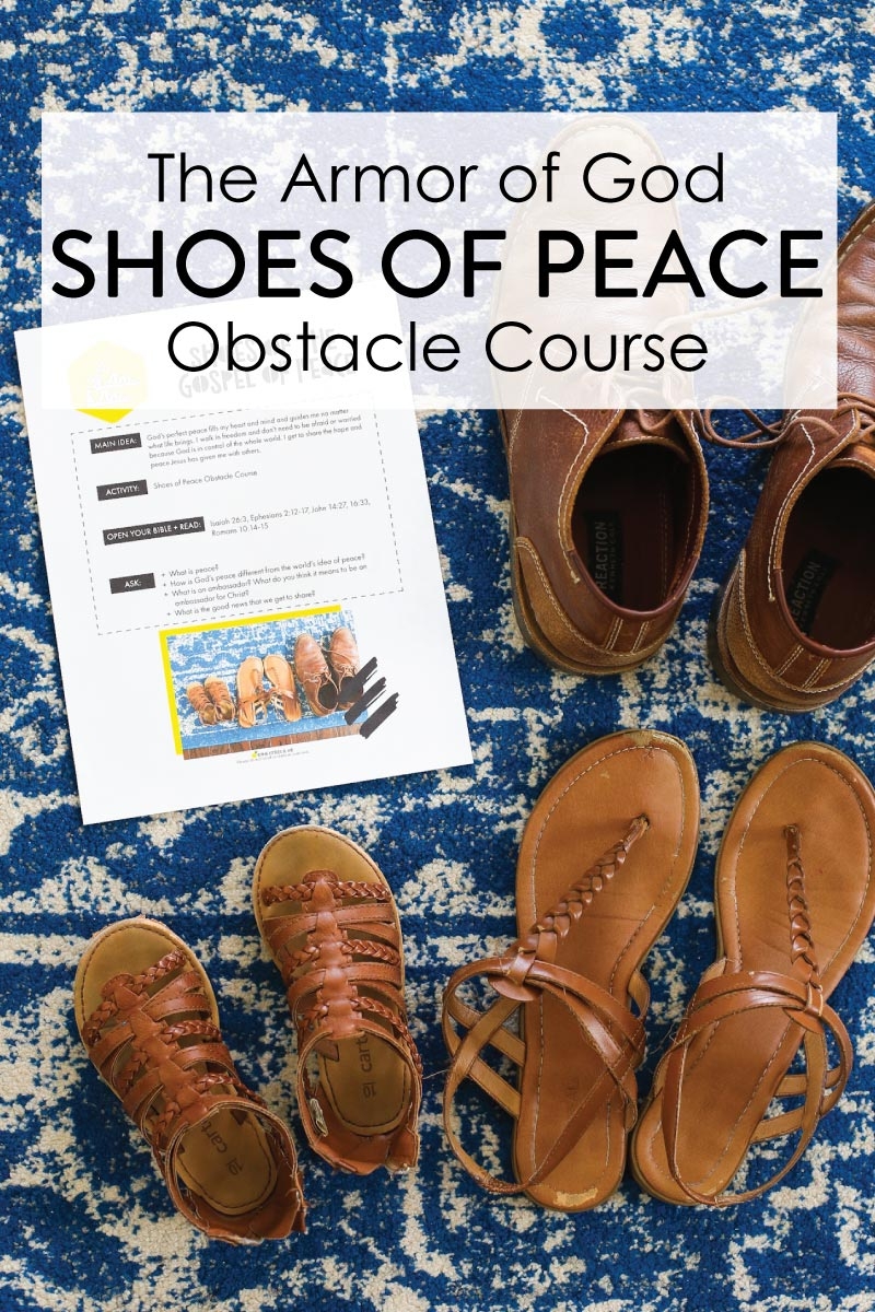 The Armor Of God Shoes Of The Gospel Of Peace Obstacle Course For Kids The Littles Me
