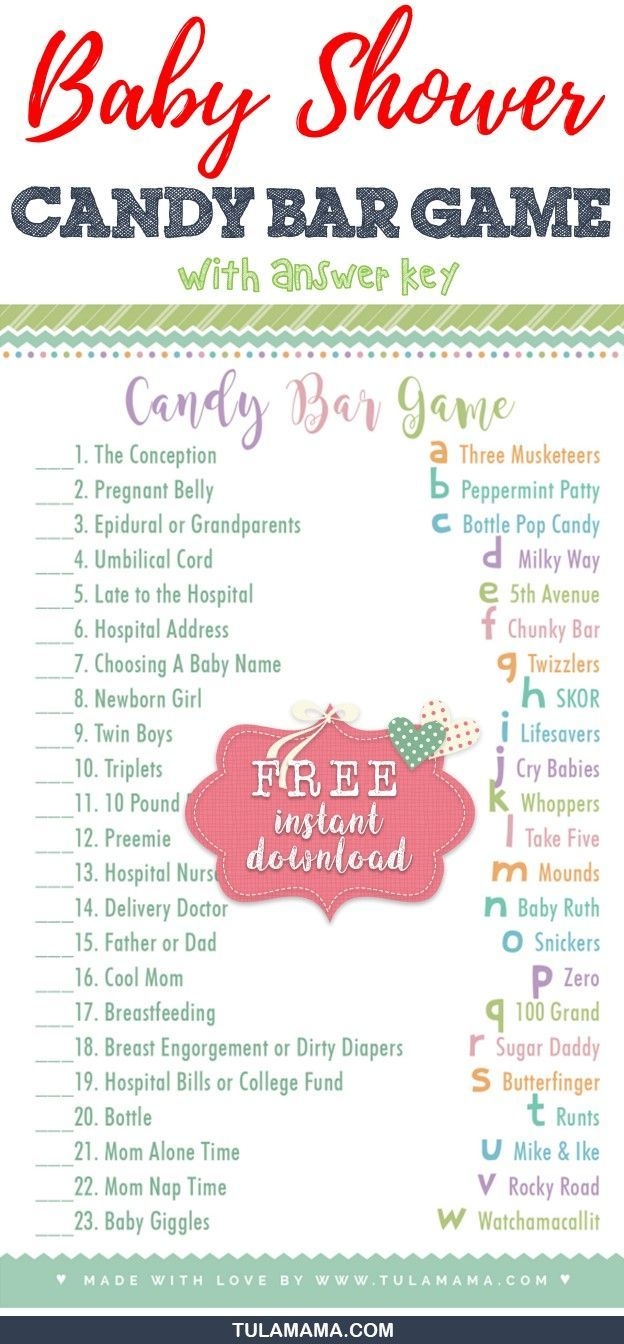 The ULTIMATE Baby Shower Candy Bar Game