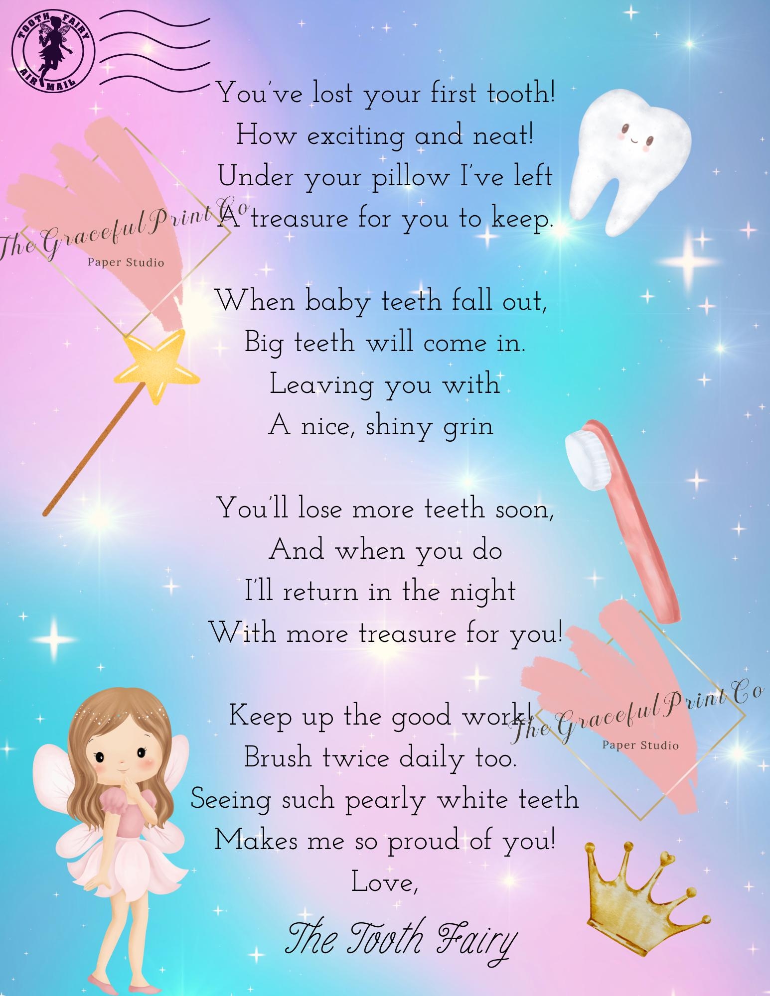 Tooth Fairy Letter Free Printable