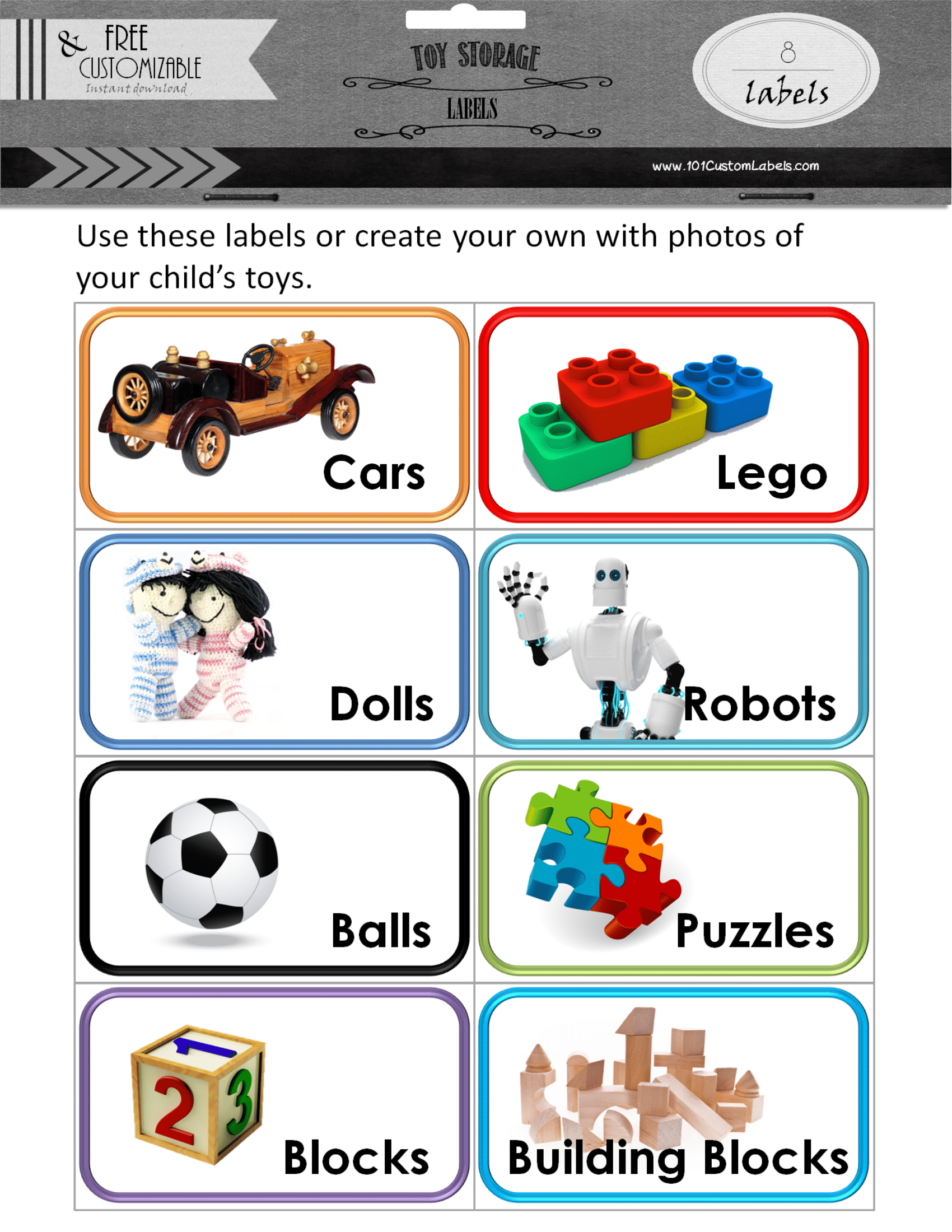Toy Bin Labels Create Toy Labels With Photos And Print At Home