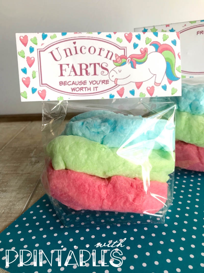 Unicorn Poop Treat Bag Toppers For Valetine s Day Or Any Time With Printables