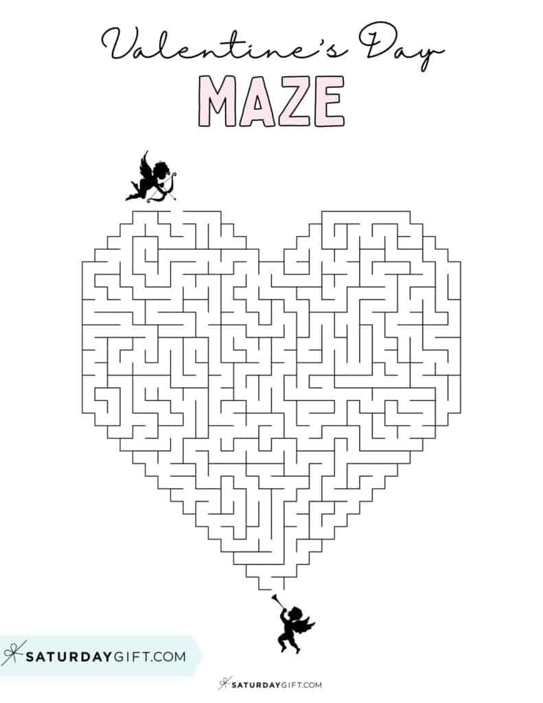 ValentineS Day Mazes Printable Free