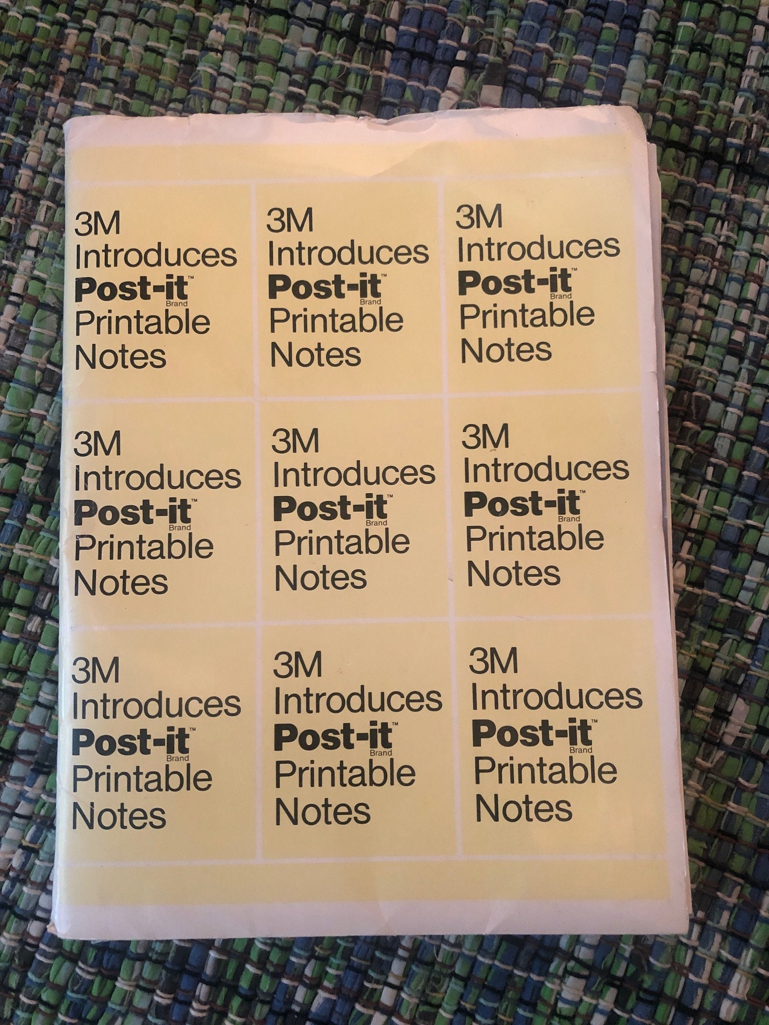 Vintage 1985 3M Brand Post it Notes Printable Retro Office Vintage Office Supply Office Supply Office Prop 1980s Office 1980s Cool Etsy