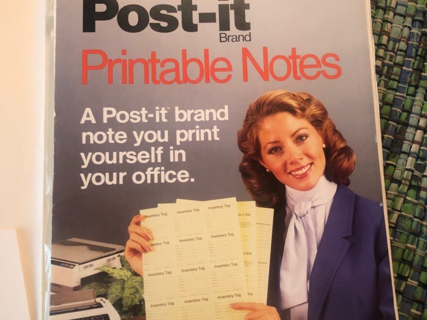 Vintage 1985 3M Brand Post it Notes Printable Retro Office Vintage Office Supply Office Supply Office Prop 1980s Office 1980s Cool Etsy