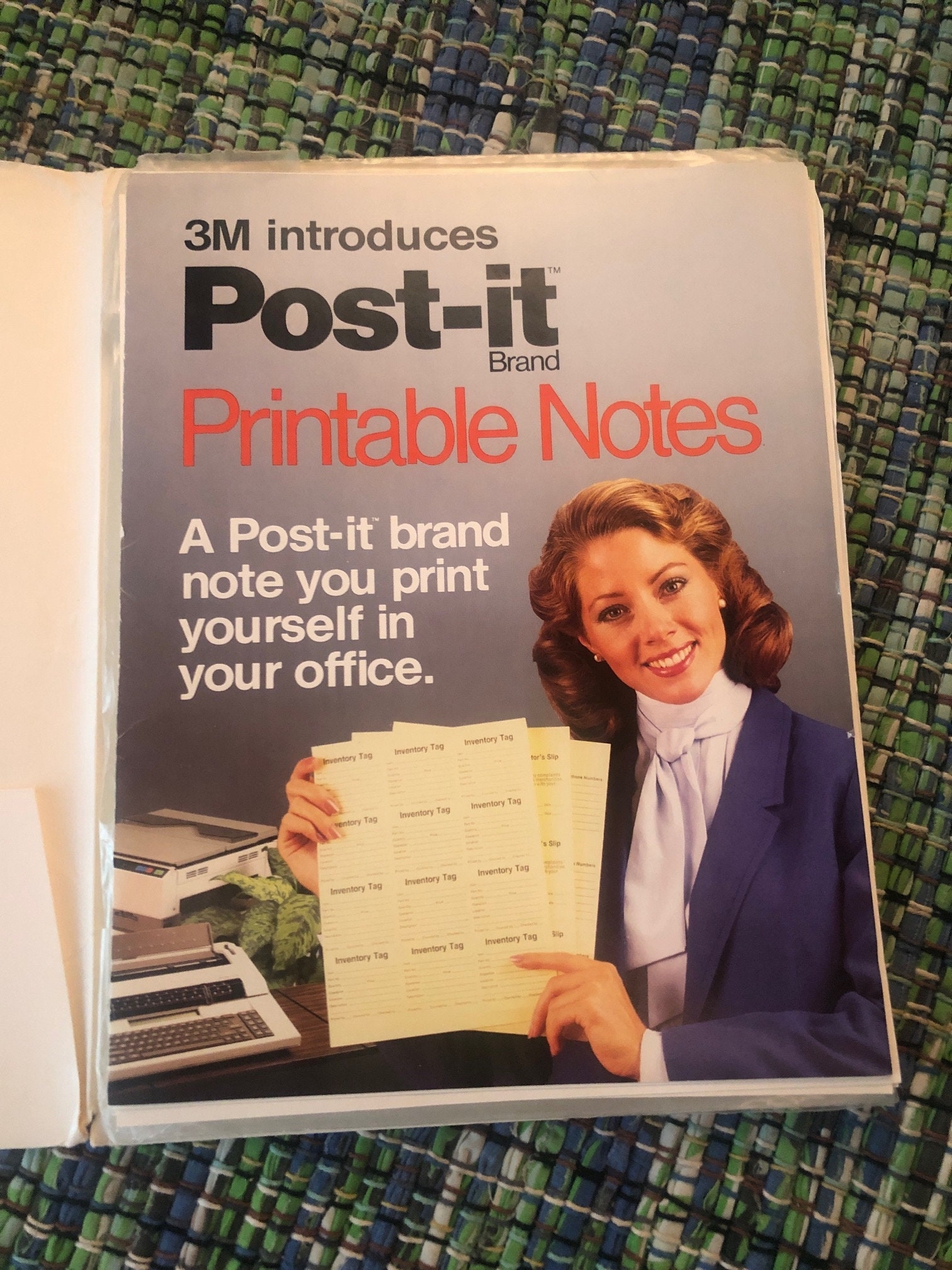 Vintage 1985 3M Brand Post it Notes Printable Retro Office Vintage Office Supply Office Supply Office Prop 1980s Office 1980s Cool Etsy