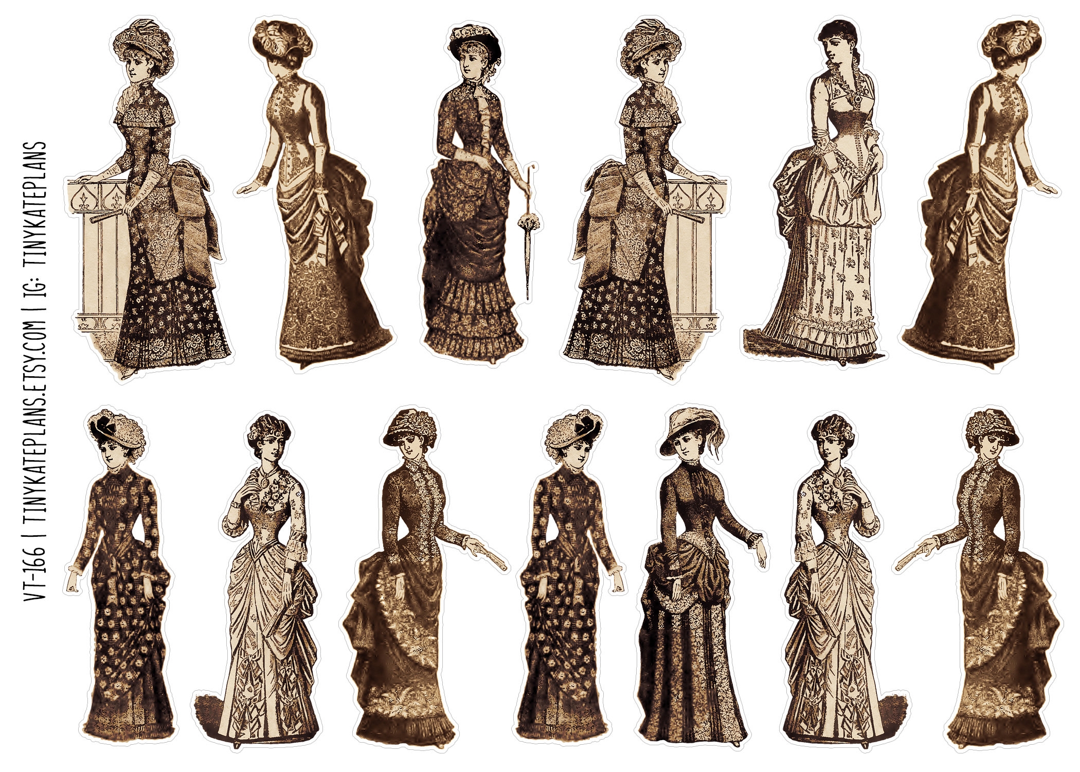 Vintage Victorian Lady Stickers For Junk Journals Vintage Girls Scrapbook Stickers Ladies Ephemera Vintage Women Stickers VT 166 Etsy
