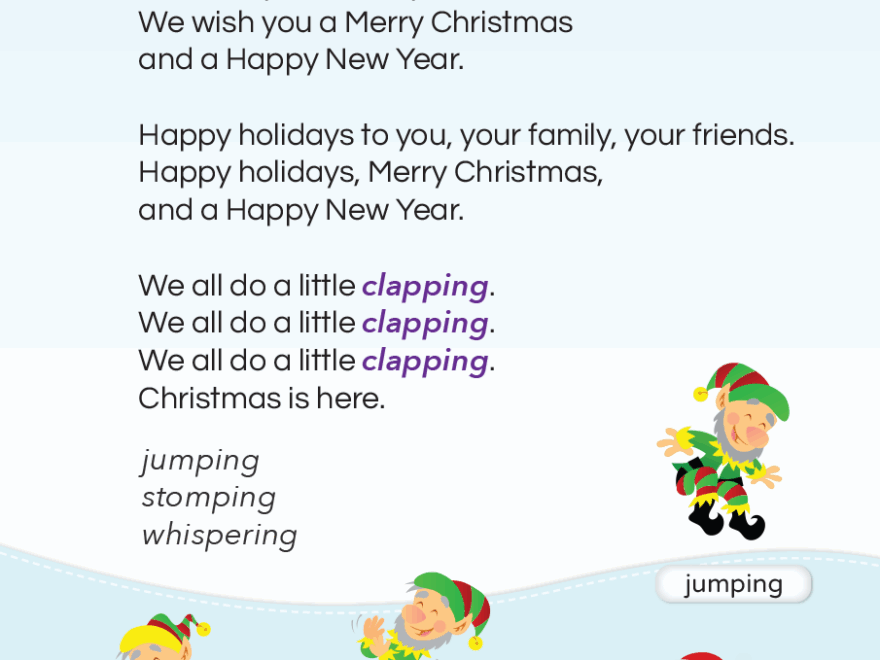 We Wish You A Merry Christmas Lyrics Poster Super Simple