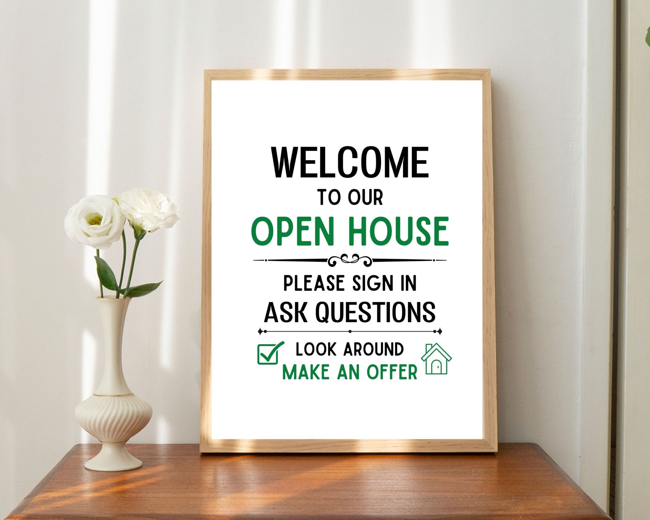Welcome To Our Open House Printable 8 5 x 11 Downloadable real Estate Open House Printable real Estate Instant Download instant Print Etsy