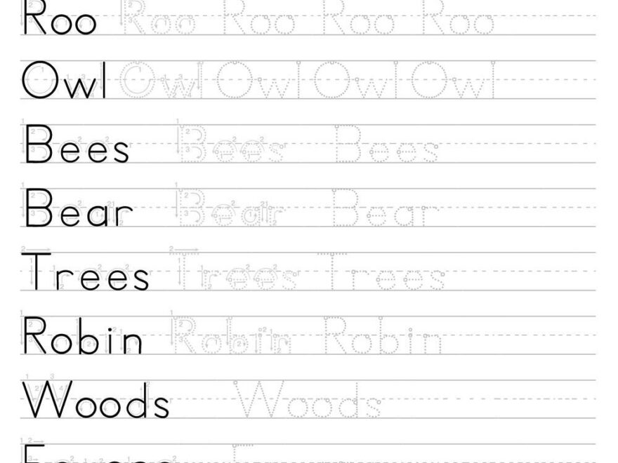 Winnie the Pooh themed Word Tracing Worksheets Beeloo Printable Crafts And Activities For Kids