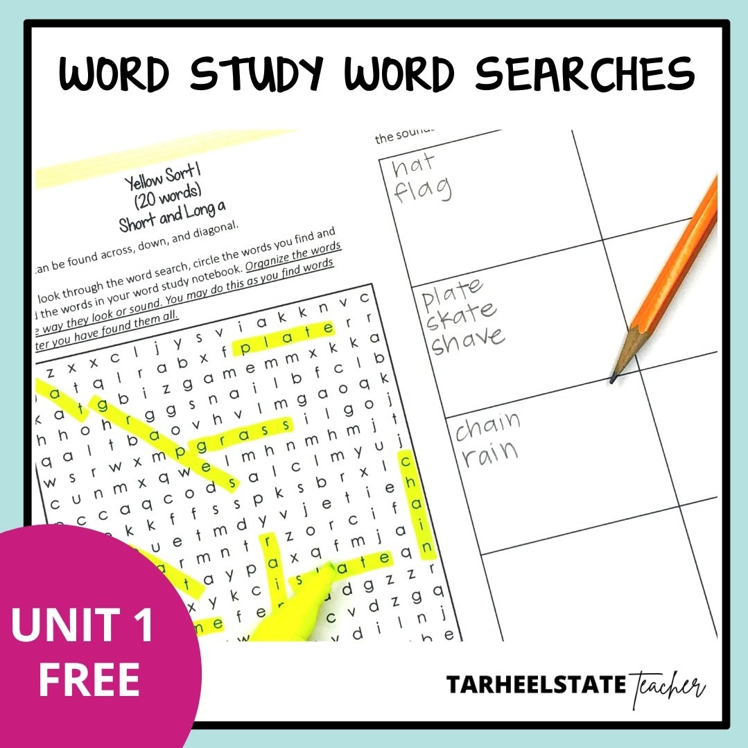 Words Their Way Free Resources For Word Study Tarheelstate Teacher