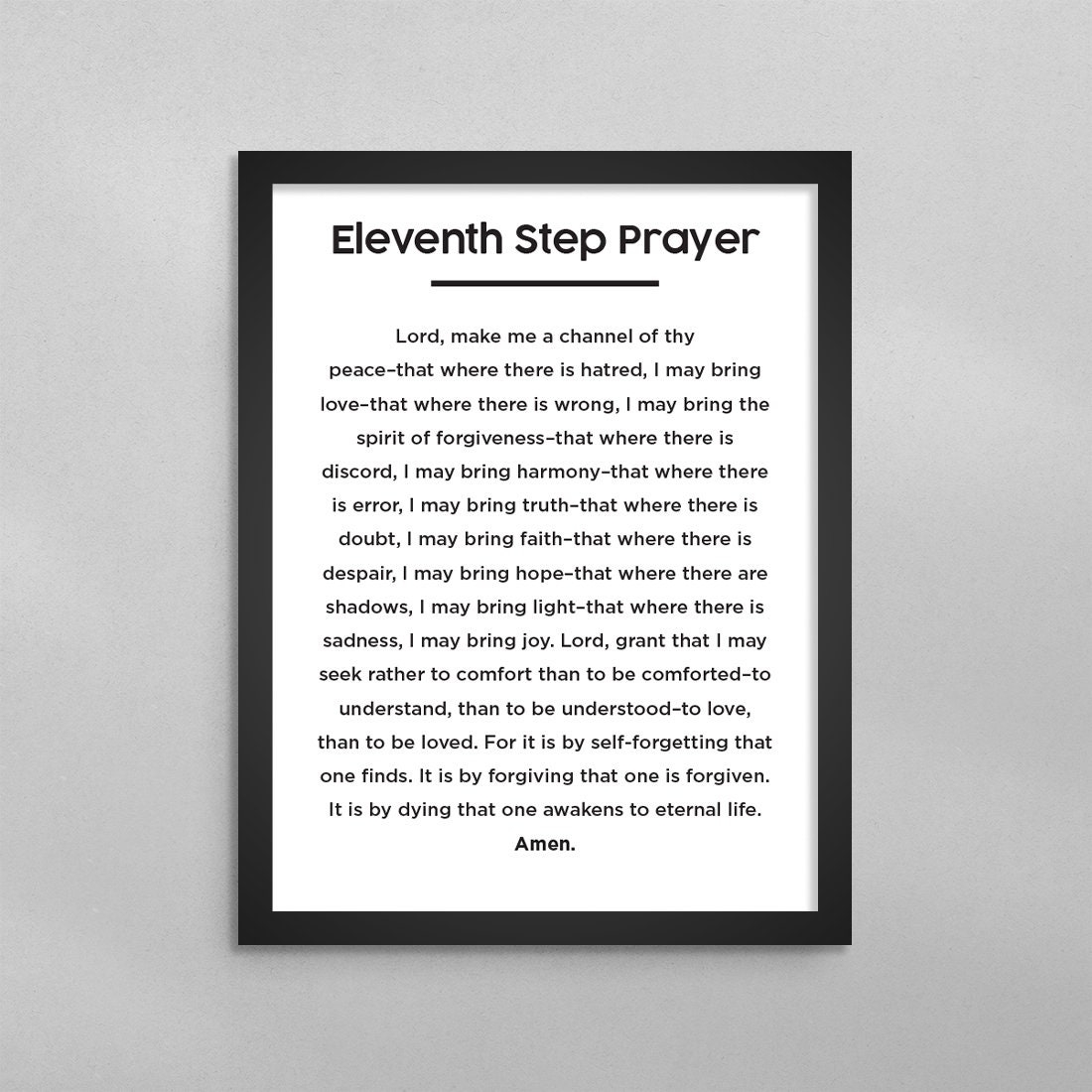 11th Step Prayer Etsy